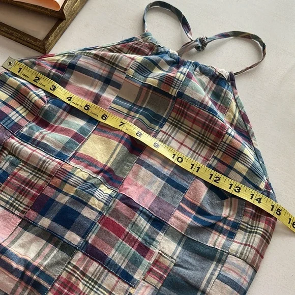Ralph Lauren Madras Halter Dress Appears New Medium - Picture 6 of 7